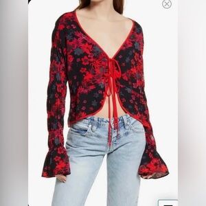 Free People Venice Floral Top